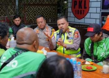 Kakorlantas Polri Sapa Ojol Kota Batu, Perkuat Sinergi Keselamatan Lalu Lintas